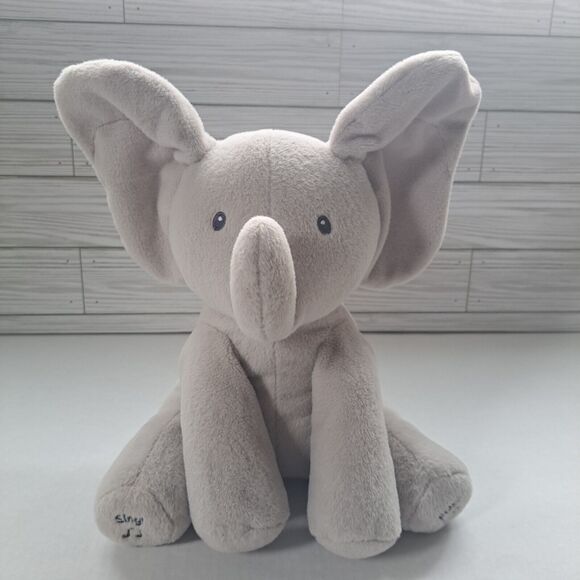 GUND Baby Animated Flappy The Elephant Plush Stuffed Toy Sings Plays Peek A Boo! - Picture 1 of 16